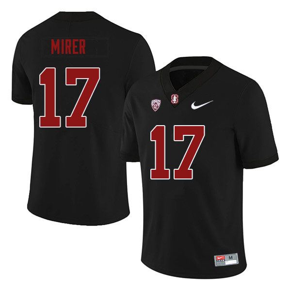 Men #17 Charlie Mirer Stanford Cardinal College 2023 Football Stitched Jerseys Sale-Black